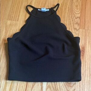 Forever 21 Black Sleeveless Crop Tank Top